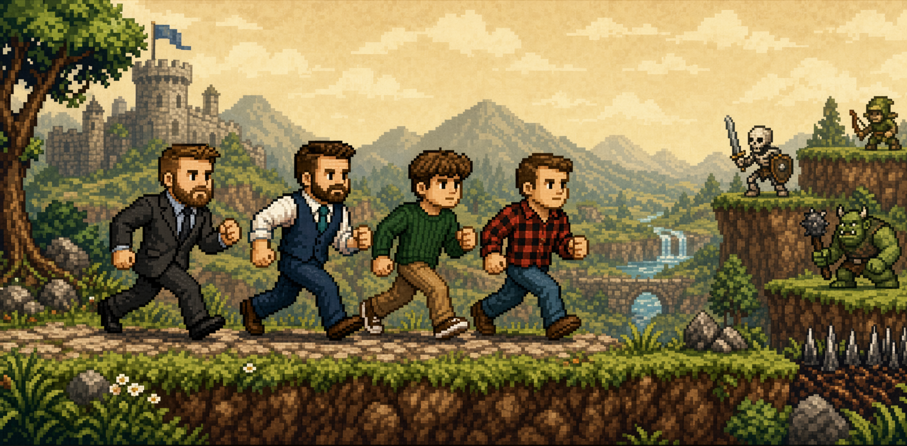 Johnston Bros game banner art